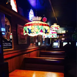 tables and booths in a restaurant