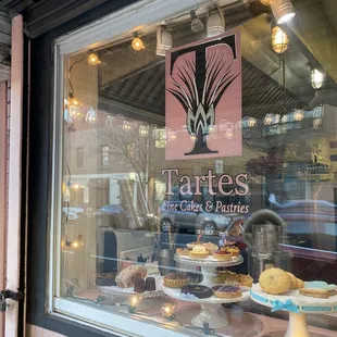 a display of pastries and pastries