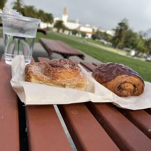 Morning Buns and Double Pain Au Chocolat at Mission Delores Park