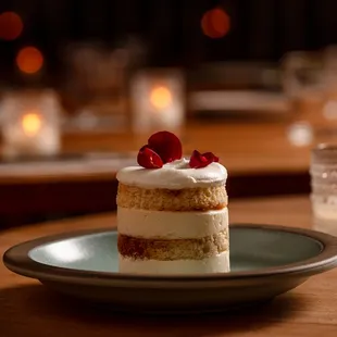 Mini tres leches cake, only available at dinner
