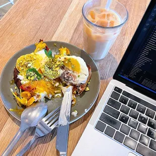 ricotta toast, chai latte