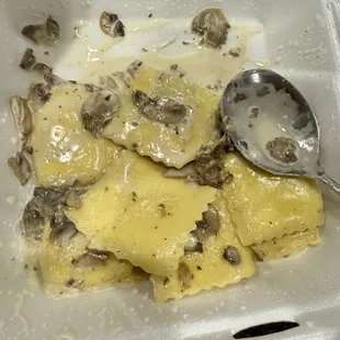 Cheese Ravioli with House Made Mushroom sauce