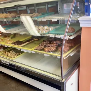 a display of donuts