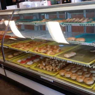 Lots of delicious donuts choices