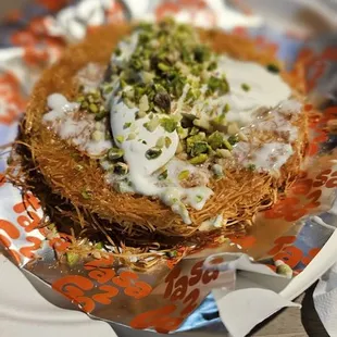 a plate of food on a table