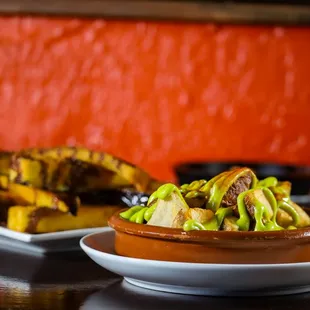 a plate of food on a table