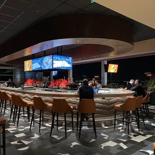 View from high top of bar and patio