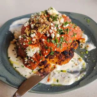 Fired Up Cauliflower!  Huge, easily feeds 3-4 people, and delicious served fresh!