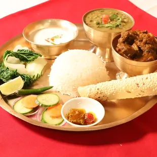 Goat thali
