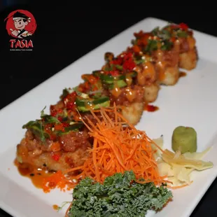 Indulge in the irresistible crunch of our savory Crispy Tuna Bites!  #FoodieDelight