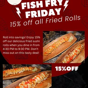 Crunch away with your Tempura fried Sushi Roll!