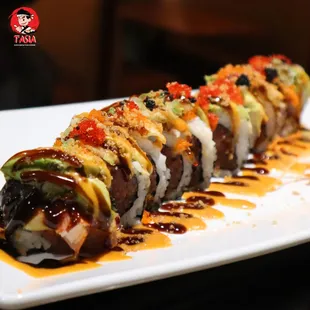 a close up of a roll