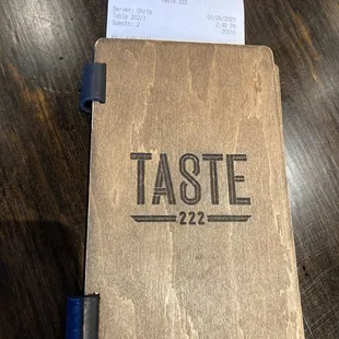 the inside of a restaurant menu