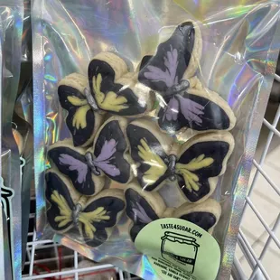 butterfly cookies in a bag