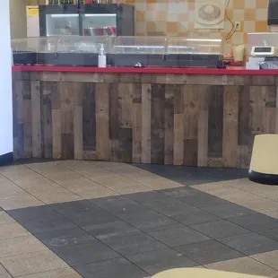 Front counter with the buffet