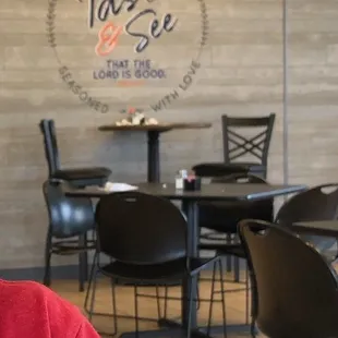 a woman sitting at a table