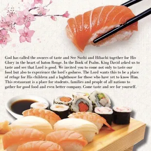 Sushi church (via the menu)