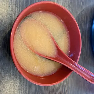 Delicious Miso soup All you can eat on the buffet YUMMY