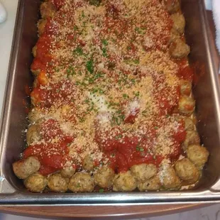 Meatballs with marinara sauce