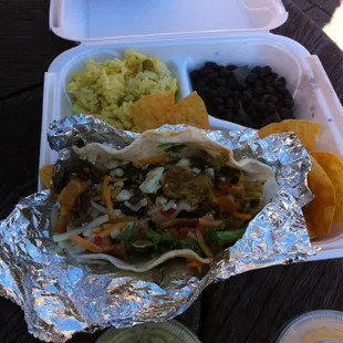 Steak black n blue tacos