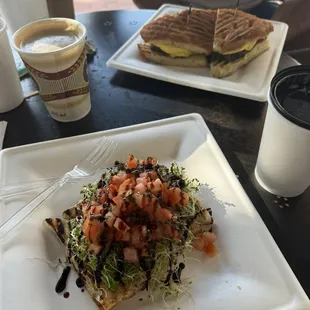 The Classic Avocado Toast The Chimi Steak &amp; Eggs Cafe Latte