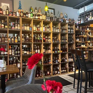 So many bourbons and wines! Amazing service and a relaxing space.