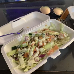 Chicken Samosa slaw separate