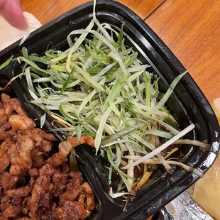 Stale meet and onions :(