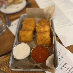 a tray of food on a table