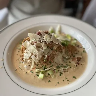 Fried catfish and grits