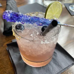 Lavender blueberry margarita