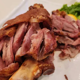 It&apos;s better than a crispy pata.  Just a roasted pigs foot with a succulent crispy rind and moist like brind meat .