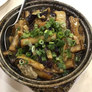 Salted Fish and Eggplant in Casserole