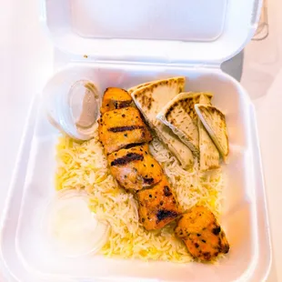 good looking plate - chicken kabob