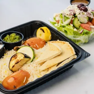 a meal in a plastic container