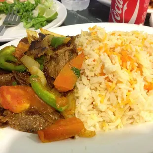 Beef steak &amp; rice!