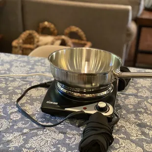 Each group had our own burners