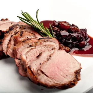 Pork Tenderloin with Black Cherry Chutney by Taste of Amazing Catering