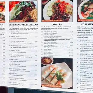 Menu as of July 2021 side 1