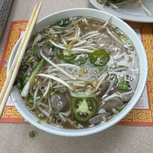 Beef and meatball pho
