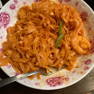 The only vegetables in my Pad Thai Noodles