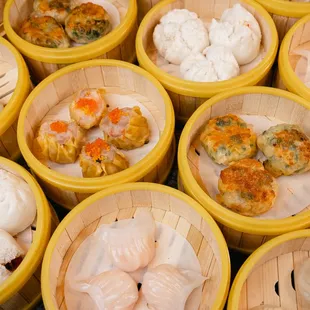 Assorted Dim Sum - BBQ Pork Steamed Bun, Shui Mai, Soup Dumpling