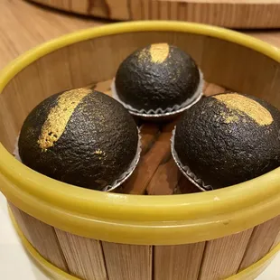 Sweet golden lava buns