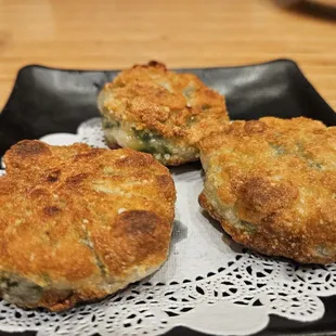 Chive and pork dumplings