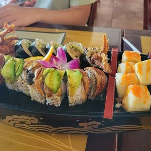 Spider roll and Shrimp Tempura Roll