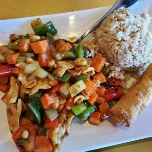 Kung pao chicken with fried rice