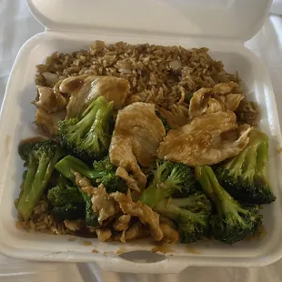 Chicken and broccoli combo