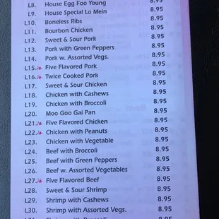 Menu prices as of March 22, 2023