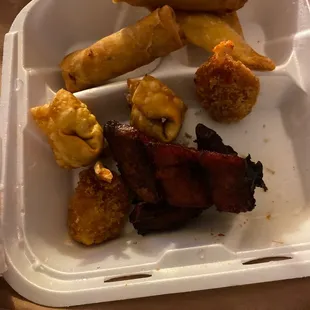 This was my bo bo platter from this Place.  115. Bo Bo Platter For 2 this was what they gave for 2 people.  75.00 worth of crap