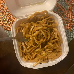 No sauce on the Lo mein